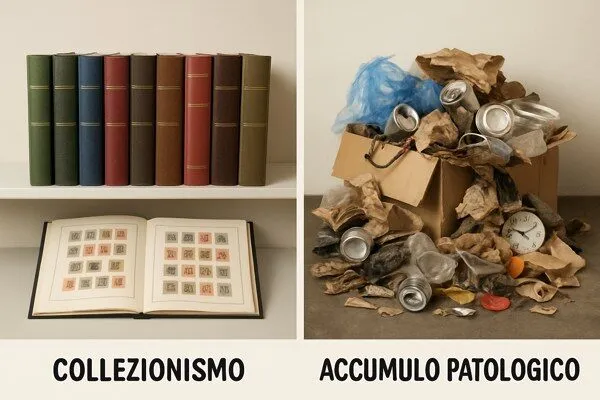 immagine differenza tra collezionismo e accumulo seriale